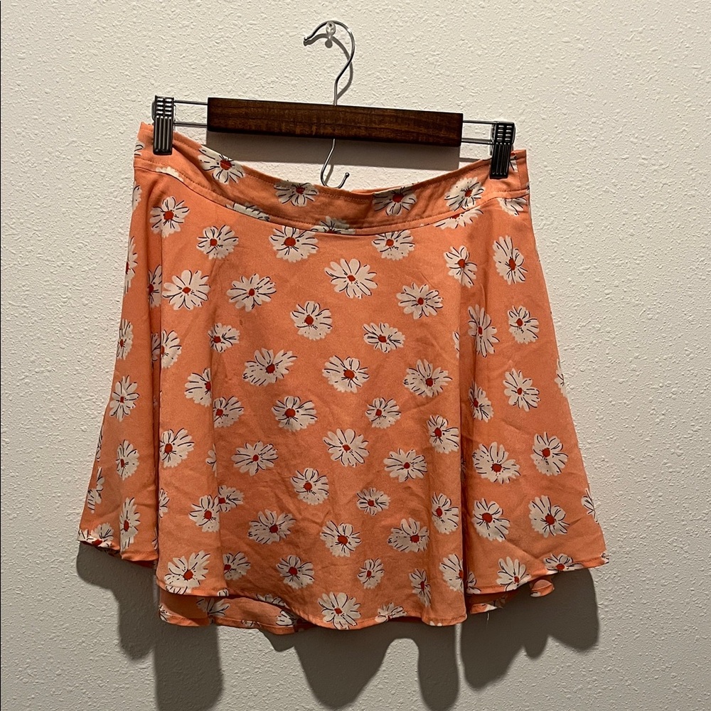 Floral Coral Skirt